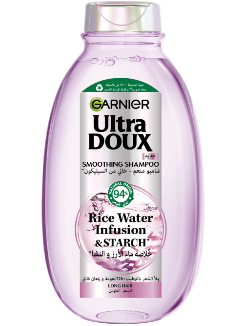 GARNIER ULTRA DOUX RICE WATER INFUSION & STARCH SHAMPOO - 400ML | غارنييه شامبو غني بمستخلص الأرز و النشا - 400 مل