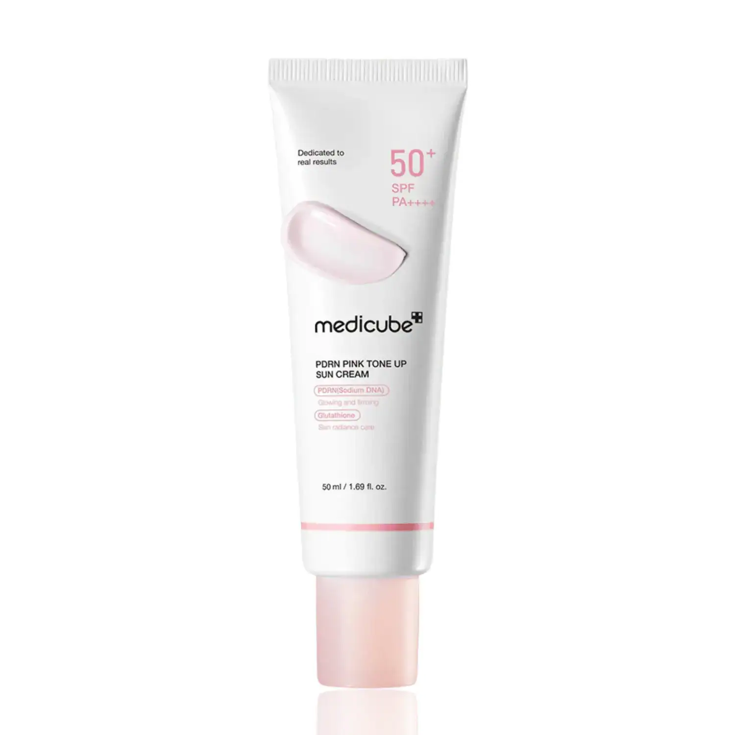 Medicube Pdrn Pink Tone Up Sun Cream - 50 ml ميديكيوب كريم واقي الشمس الوردي بتقنية PDRN بمعامل حماية SPF50+ وPA++++(50مل)