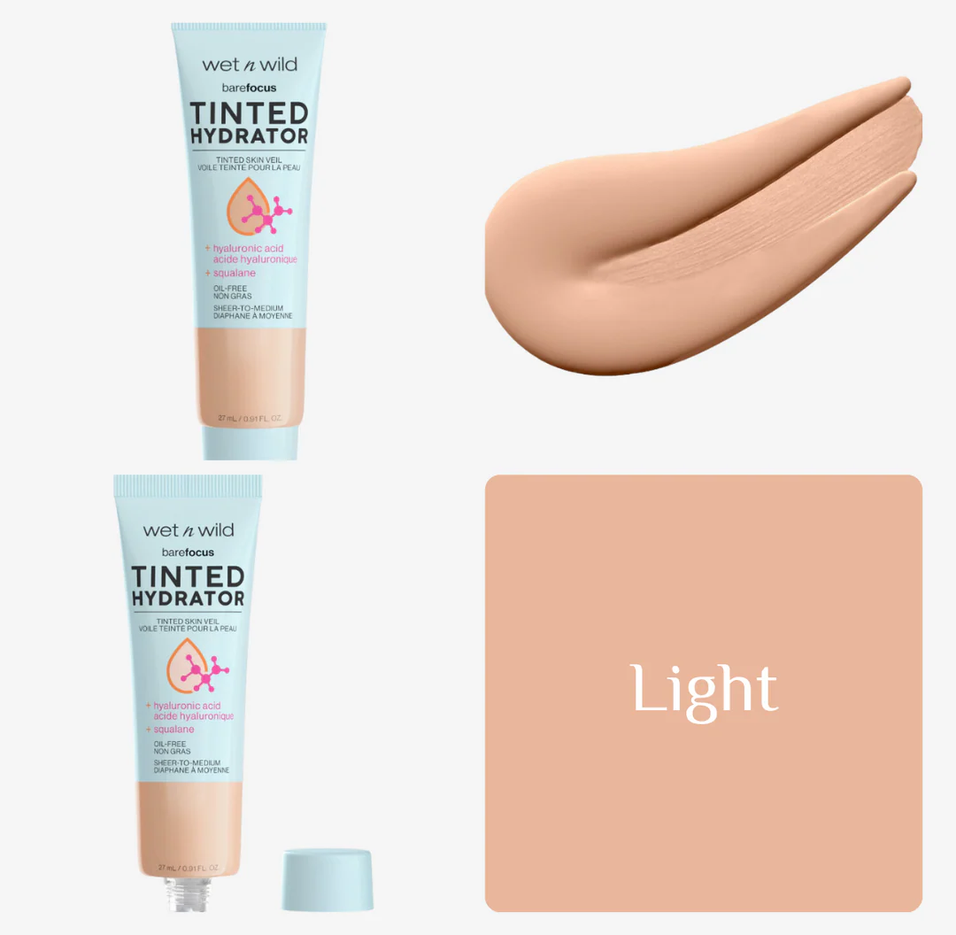 WET N WILD BARE FOCUS TINTED HYDRATOR TINTED SKIN VEIL - 27ML | ويت ان وايلد مرطب مع لون للوجه - 27 مل