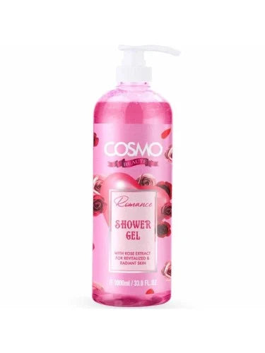 COSMO ROMANCE SHOWER GEL WITH ROSE EXTRACT - 1000ML | كوزمو جل استحمام بخلاصة الورد - 1000 مل