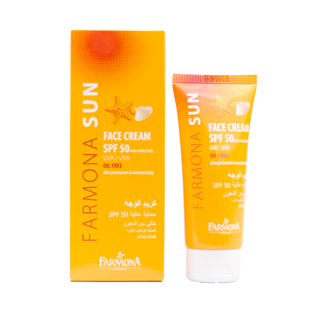 فرمونا واقى شمس للوجة والجسم حماية 50 خالي من الزيوت 50 مل