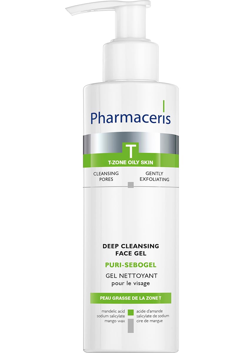 فارماسيرز غسول جل مضاد للبكتيريا للبشرة الدهنية-Pharmaceris cleansing gel T zone oily skin