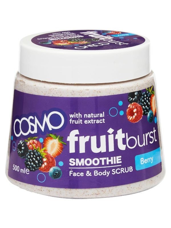 COSMO SMOOTHIE FACE & BODY SCRUB WITH FRUITS EXTRACT - 500ML | كوزمو مقشر للجسم بمستخلص الفواكه - 500 مل
