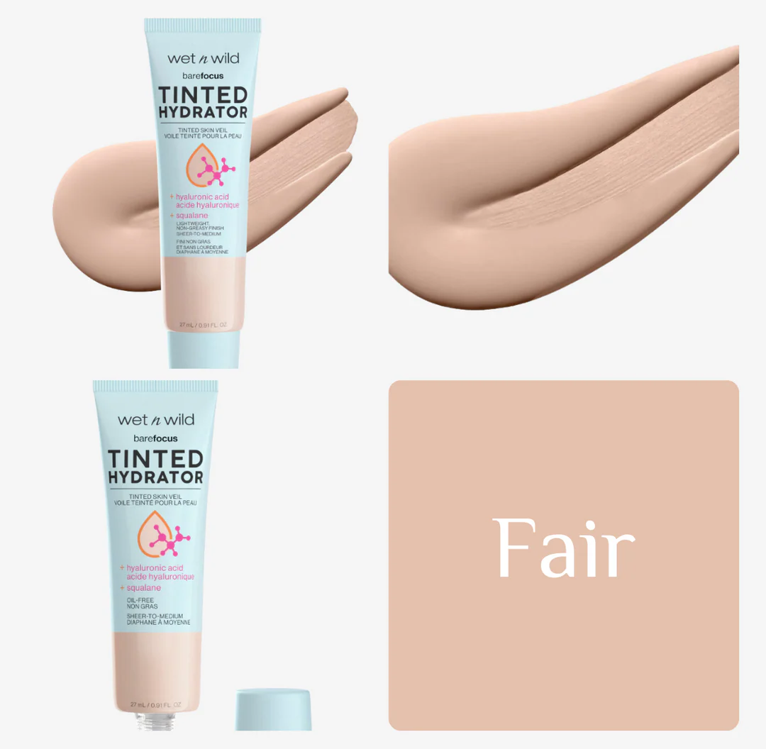 WET N WILD BARE FOCUS TINTED HYDRATOR TINTED SKIN VEIL - 27ML | ويت ان وايلد مرطب مع لون للوجه - 27 مل