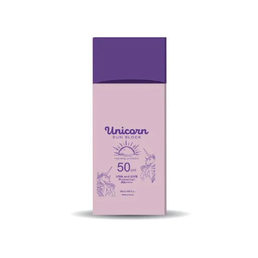 UNICORN HYDRATING SUN BLOCK SPF50 - 50ML | واقي شمسي مرطب مع عامل حماية 50 - 50 مل