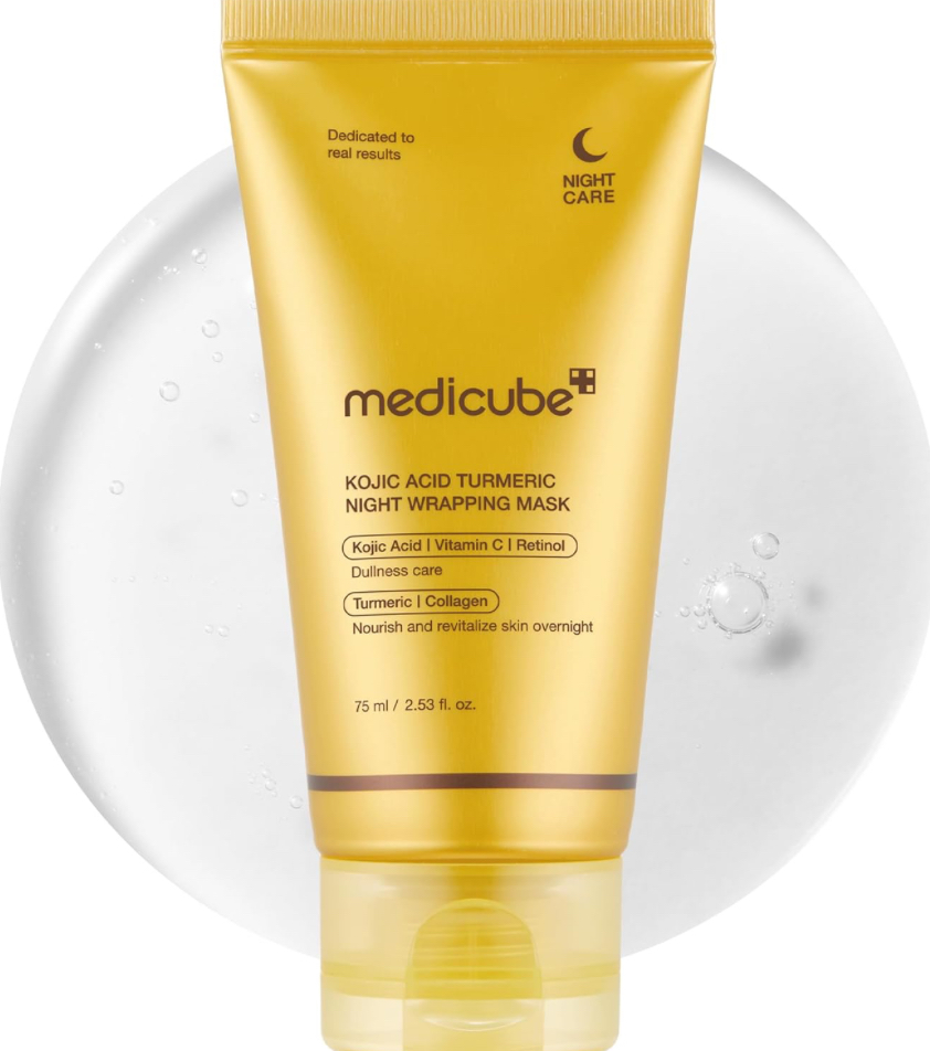 Medicube KOJIC ACID TURMERIC NIGHT WRAPPING MASK ماسك التفتيح الليلي بالكوجيك أسيد والكركم