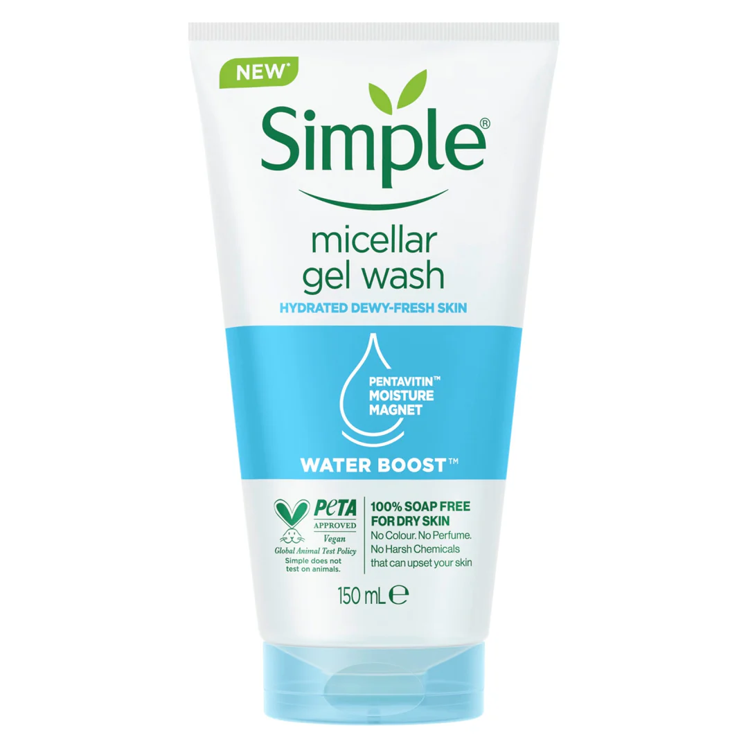 SIMPLE WATER BOOST MICELLAR FACIAL GEL WASH - 150ML | سمبل غسول ميسلير جيل - 150 مل