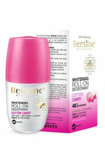 BEESLINE WHITENING ROLL ON DEODORANT COTTON CANDY - 50ML بيزلين مزيل العرق رول أون يفتح البشرة