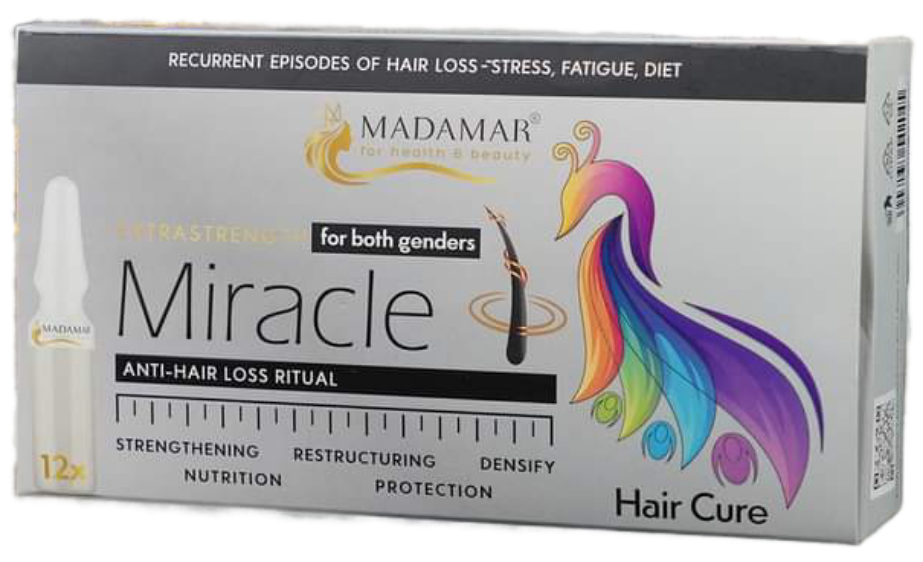 MADAMAR MIRACLE ANTI - HAIR LOSS RITUAL - 12PCS X 10ML | مادامار امبولات ضد تساقط الشعر - 12 قطعة X 10 مل