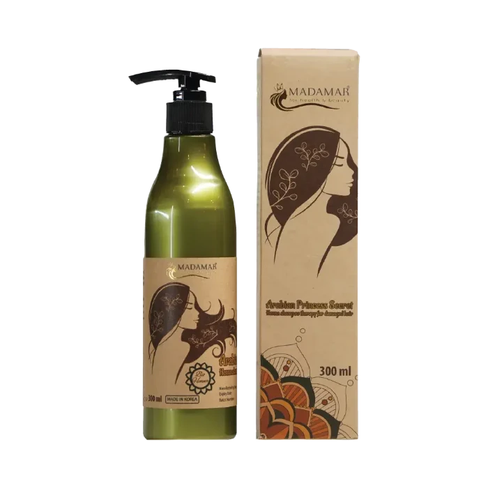 ARABIAN PRINCESS SECRET HENNA SHAMPOO THERAPY FOR DAMAGED HAIR - 300ML شامبو مادمار بالحنه