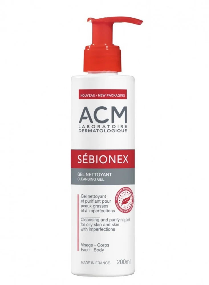 ACM SEBIONEX CLEANSING GEL FOR OILY SKIN - 200ML | اي سي ام غسول جل للبشرة الدهنية - 200 مل