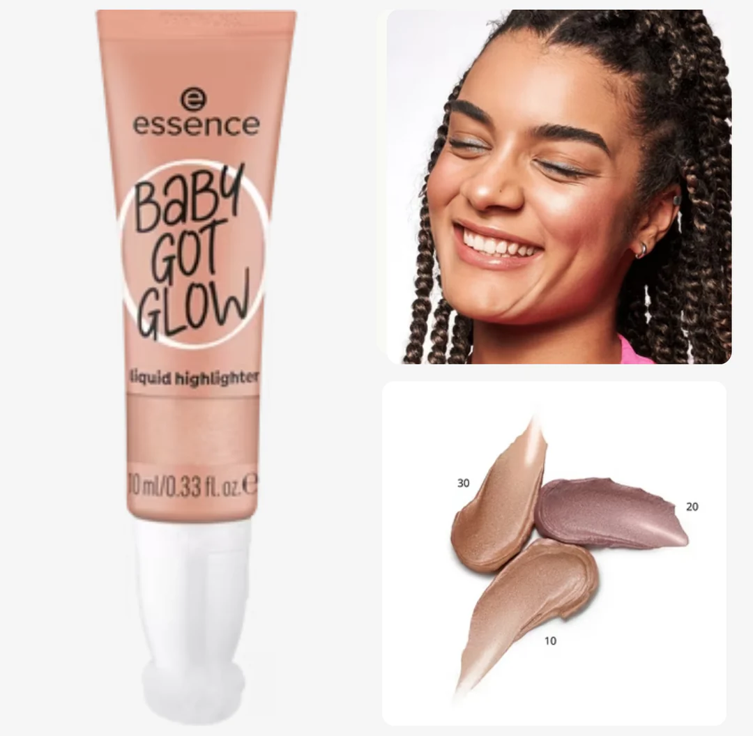 ESSENCE LIQUID HIGHLIGHTER BABY GOT GLOW 30 BREEZY BRONZE - 10ML | ايسنس هايلايتر كريمي - 10 مل