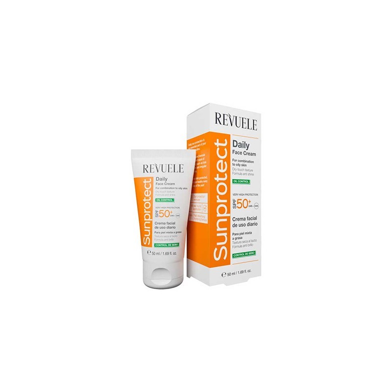 REVUELE SUNPROTECT OIL CONTROL FACE CREAM SPF 50+ - 50ML | ريفويل واقي شمس للبشرة الدهنية