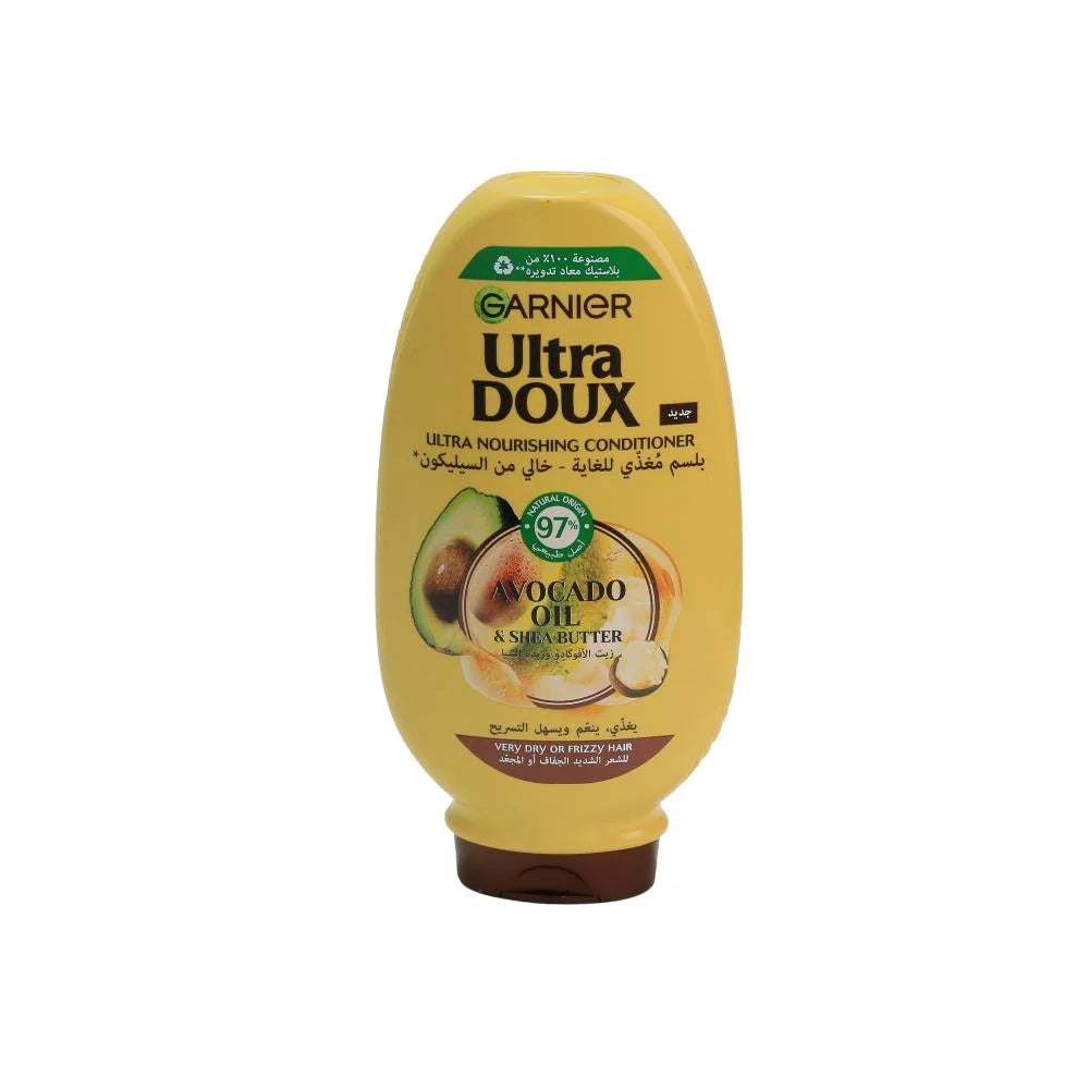 GARNIER ULTRA DOUX AVOCADO OIL & SHEA BUTTER CONDITIONER - 360ML | غارنييه بلسم زيت الأفوكادو و زبدة الشيا - 360 مل