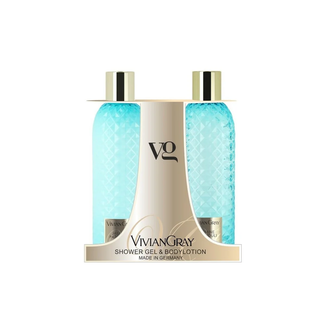 GEMSTONE TURQUOISE SET SHOWER GEL BODY LOTION - 2 X 300ML | | مجموعة جيم ستون جل استحمام + لوشن للجسم - 300 مل