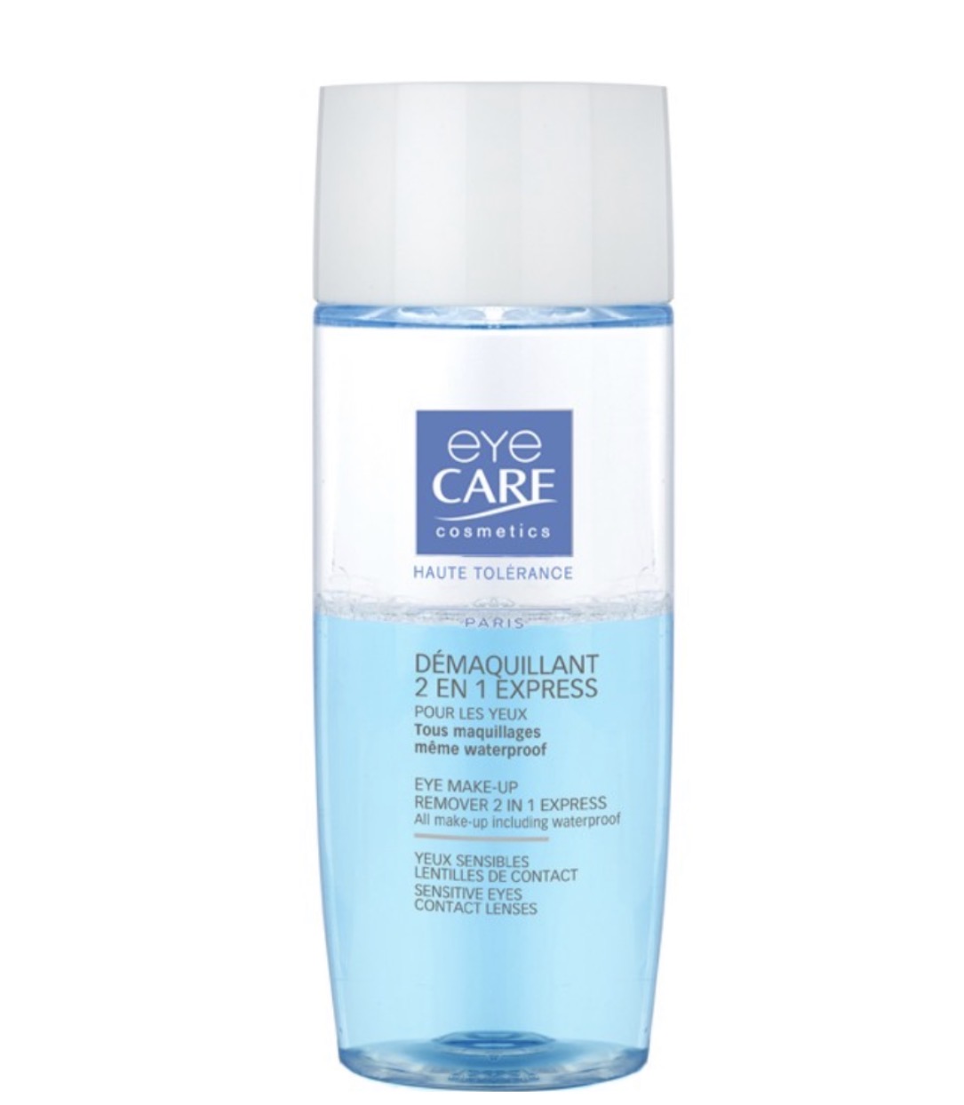 EYE CARE COSMETICS مزيل مكياج العيون 2 في 1 مزيل مكياج العيون الحساسة 2 في 1 اكسبرس