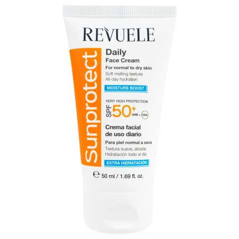 REVUELE SUNPROTECT MOISTURE BOOST FACE CREAM SPF 50+ - 50ML ريفويل واقي شمس للبشرة الجافة