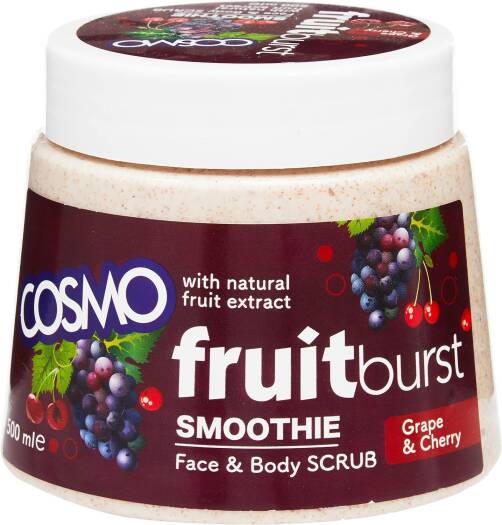 COSMO SMOOTHIE FACE & BODY SCRUB WITH FRUIT EXTRACT - 500ML | كوزمو مقشر للجسم بمستخلص الفواكه - 500 مل